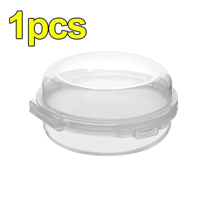 Double Layer Transparent Makeup Puff Storage Box - Dustproof Case