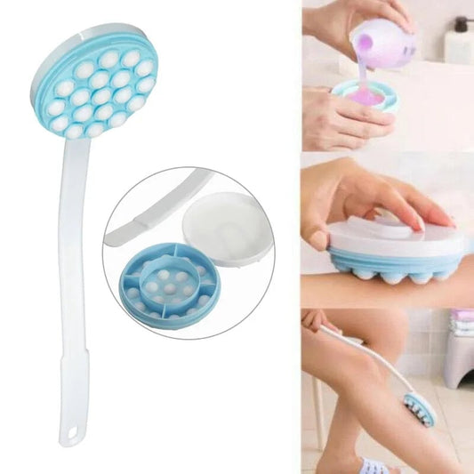 Long Handle Bath Brush - Body Scrubber Massager for Back & Legs