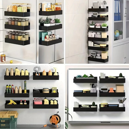 2pc Magnetic Storage Rack Set for Fridge Washing Machine Side Panel