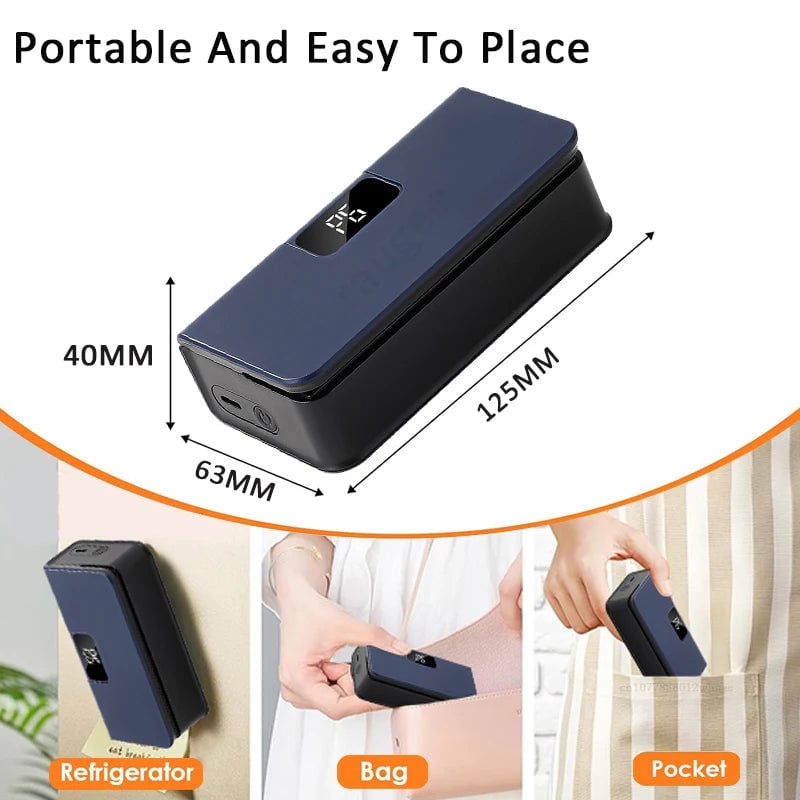 Mini Heat Sealer 2-in-1 Plastic Bag Food Packaging Machine Portable