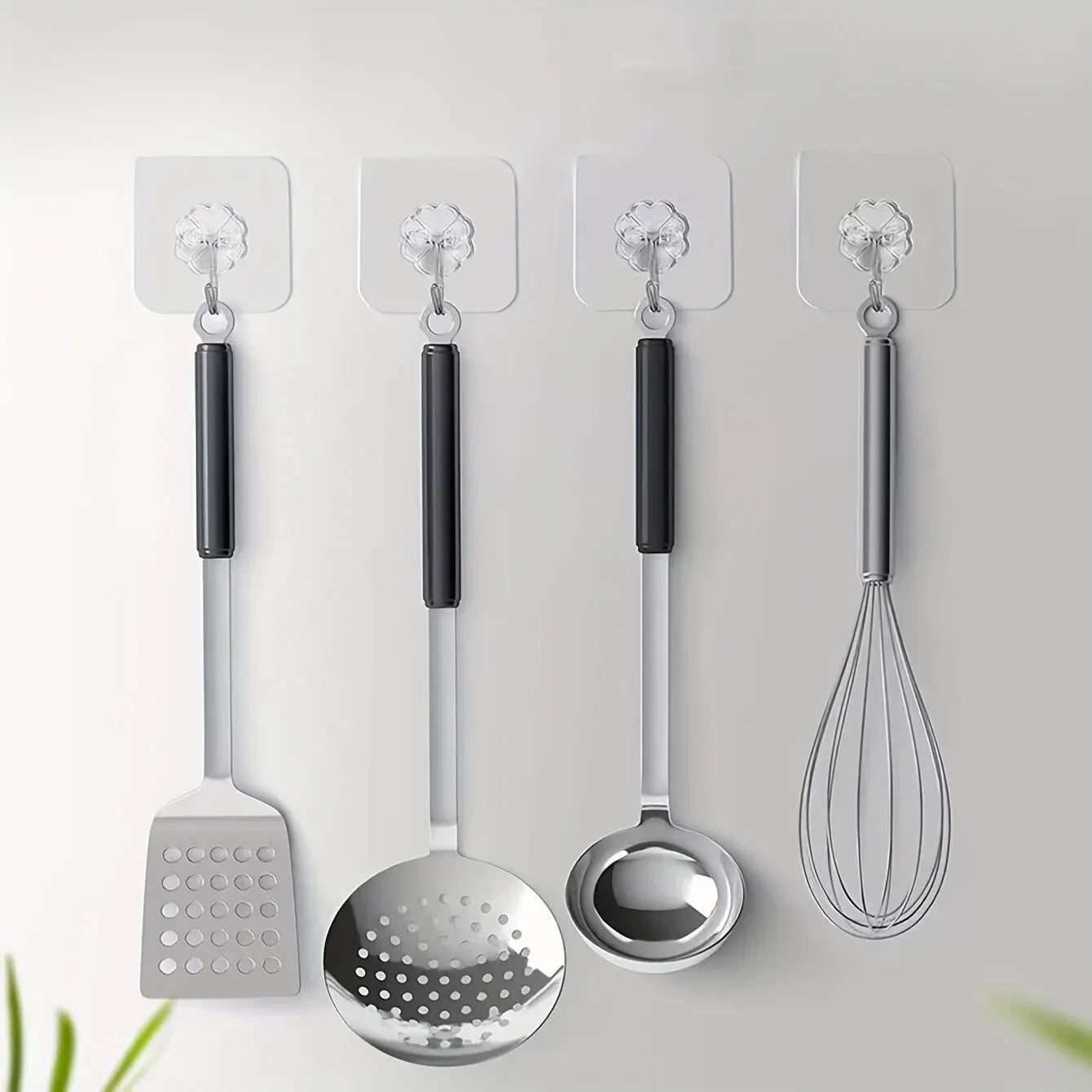 30pc Transparent Wall Mount Hooks - Strong Grip Traceless Install