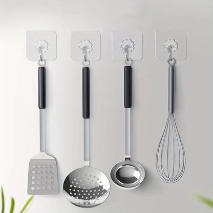 30pc Transparent Wall Mount Hooks - Strong Grip Traceless Install
