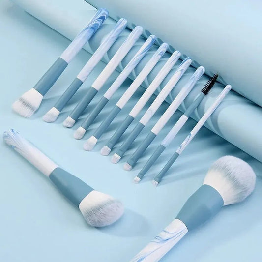 12PCS Ultra Soft Makeup Brush Set - Powder Blush Concealer Eyeliner