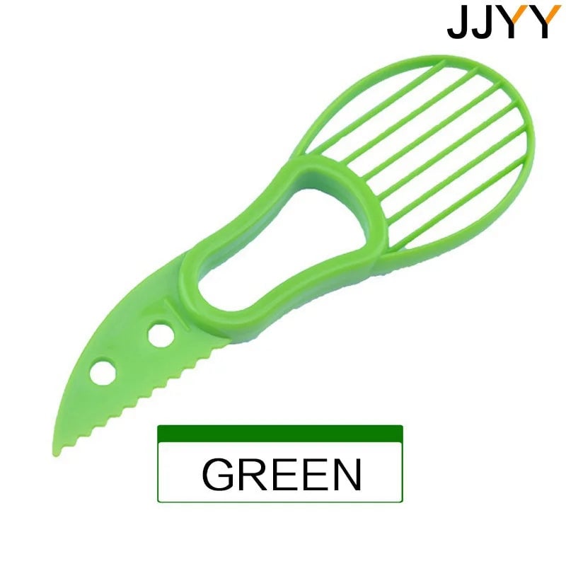 3-in-1 Avocado Slicer Corer Peeler - Plastic Kitchen Tool Set