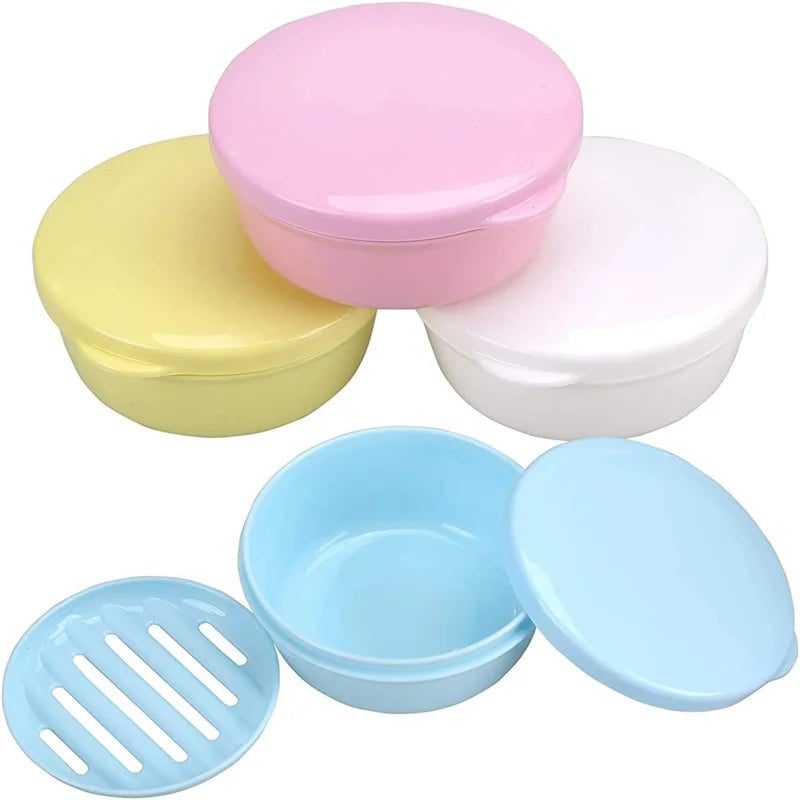 Portable Round Sealed Soap Case - Waterproof Travel Soap Holder