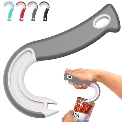 Easy-Grip Hook Can Opener - Durable Plastic Home & Restaurant Tool