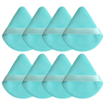 8Pcs Triangle Velvet Makeup Sponges Wet Dry Foundation Blending