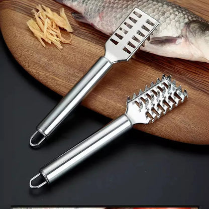 Stainless Steel Fish Scale Scraper Knife - Sawtooth Filleting Tool