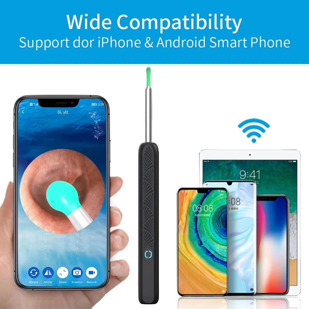 Wireless HD Camera Ear Pick Tool - Visual Earwax Removal Kit