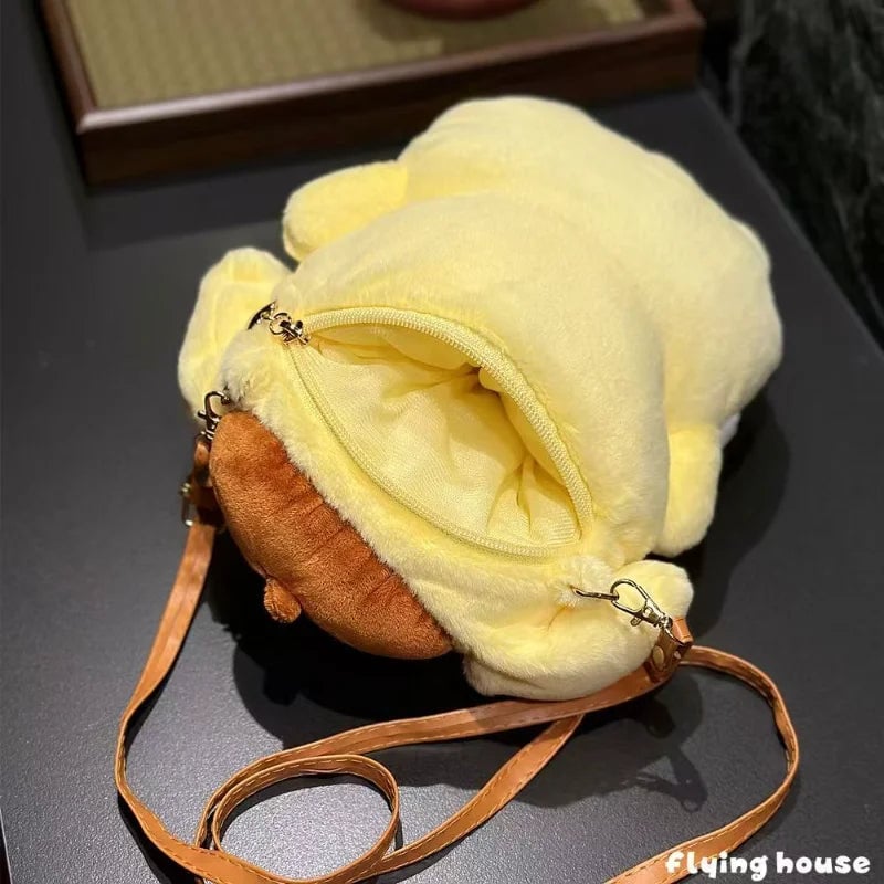 Pompompurin Plush Crossbody Phone Bag - Soft Doll Purse Shoulder Bag