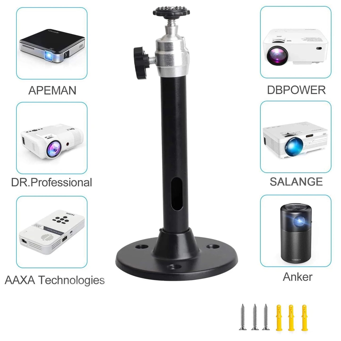 Salange Mini Projector Wall Mount Stand Bracket YG300 HY300 Pro