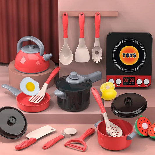 Interactive Musical Kitchen Toy Set with Cutting Tools for Kids Play