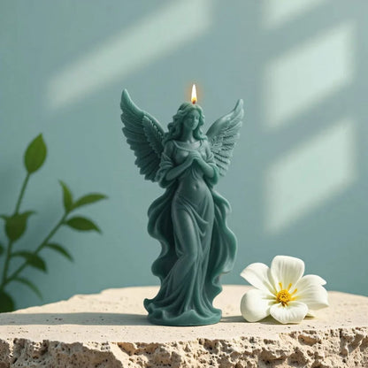 Wings Goddess Angel Silicone Candle Mould - Prayer Sculpture Resin Mold