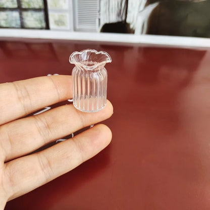Miniature Glass Vase - Dollhouse Fairy Garden Hydroponic Decor