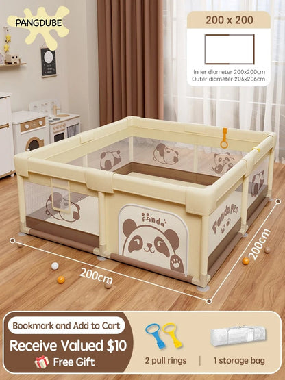 Panda Baby Playpen 4 Adjustable Sizes Activity Gym Safety Fence