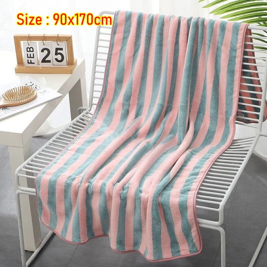 Stripe Super Soft Bath Towel 90x170cm Super Absorbent Multi-Use