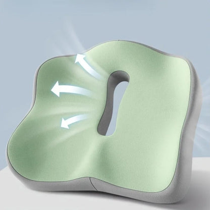 3-Zone Memory Foam Lumbar Support Cushion - Ergonomic Posture Corrector