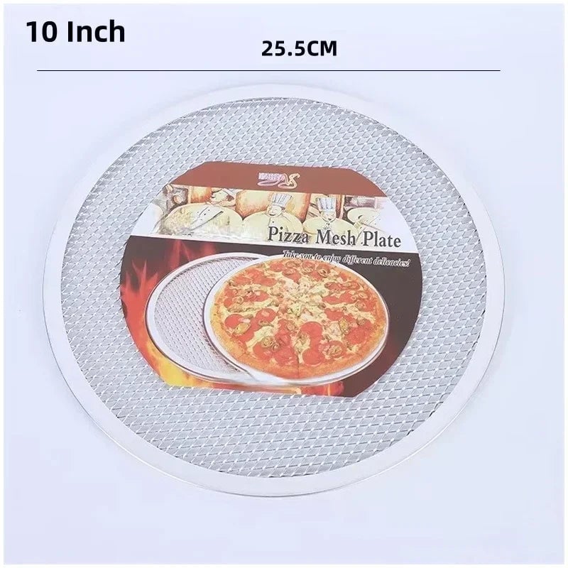 Round Aluminum Pizza Baking Screen with Holes 8-14 Inch Non-Stick