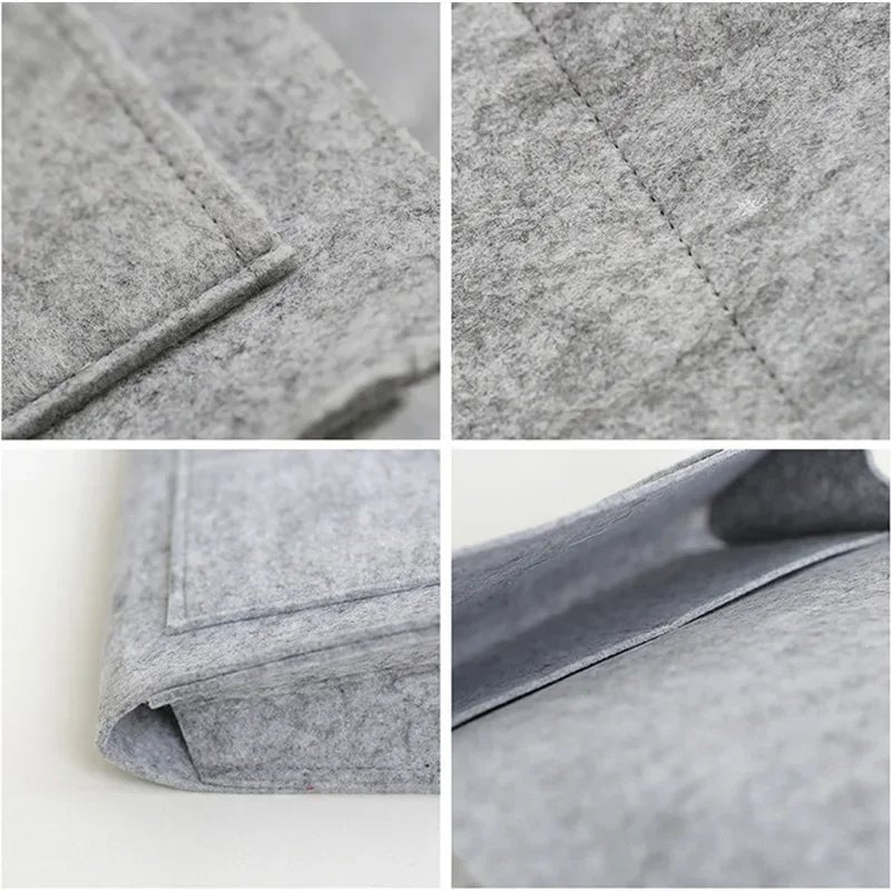 Felt Bedside Storage Caddy - Multi-Pocket Organizer for Remote TV