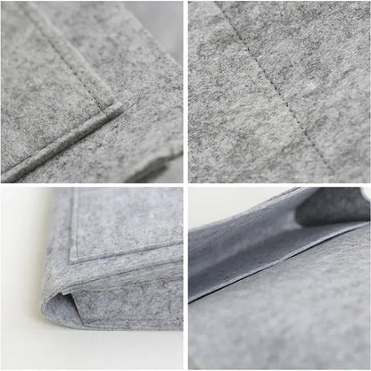 Felt Bedside Storage Caddy - Multi-Pocket Organizer for Remote TV