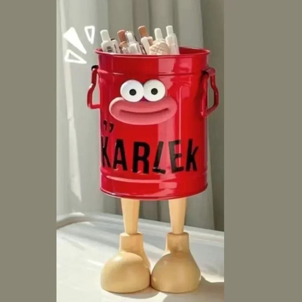 Cartoon Desk Organizer Multi-Compartment Pen Pencil Holder Storage
