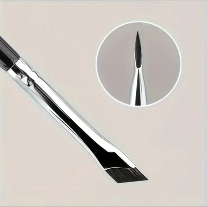 Ultra Thin Angled Eyeliner Eyebrow Brush Set - Precision Detail