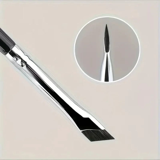 Ultra Thin Angled Eyeliner Eyebrow Brush Set - Precision Detail