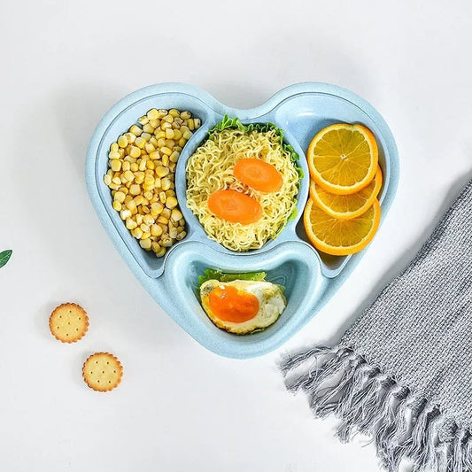 BPA-Free Suction Plates with Dividers - Stackable Toddler Dishes