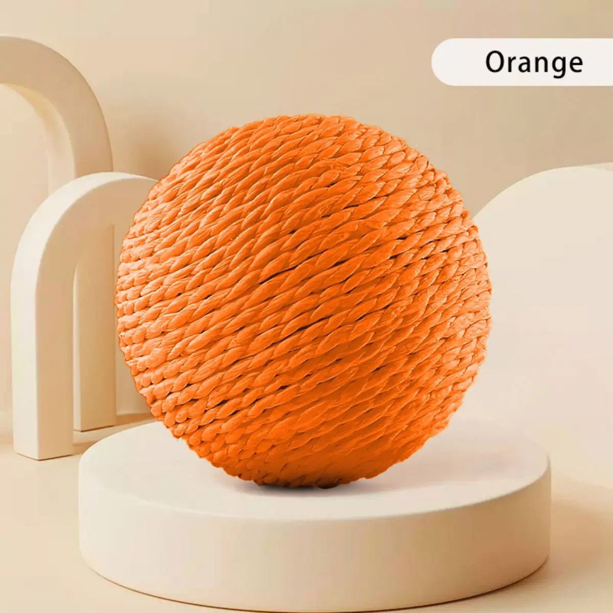 10CM Interactive Sisal Cat Scratching Ball - Teeth Cleaning Sound Toy