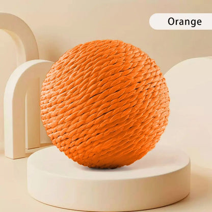 10CM Interactive Sisal Cat Scratching Ball - Teeth Cleaning Sound Toy