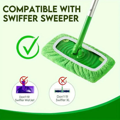 4 Reusable Ultra-Fine Fiber Mop Pads High Water Absorption