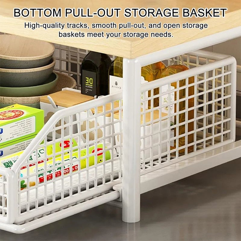 Multi-Tier Kitchen Countertop Organizer Shelf for Microwave & Spices