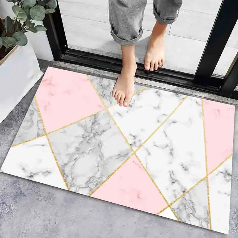 Super Absorbent Anti-Slip Door Mat - Modern Bathroom Floor Carpet