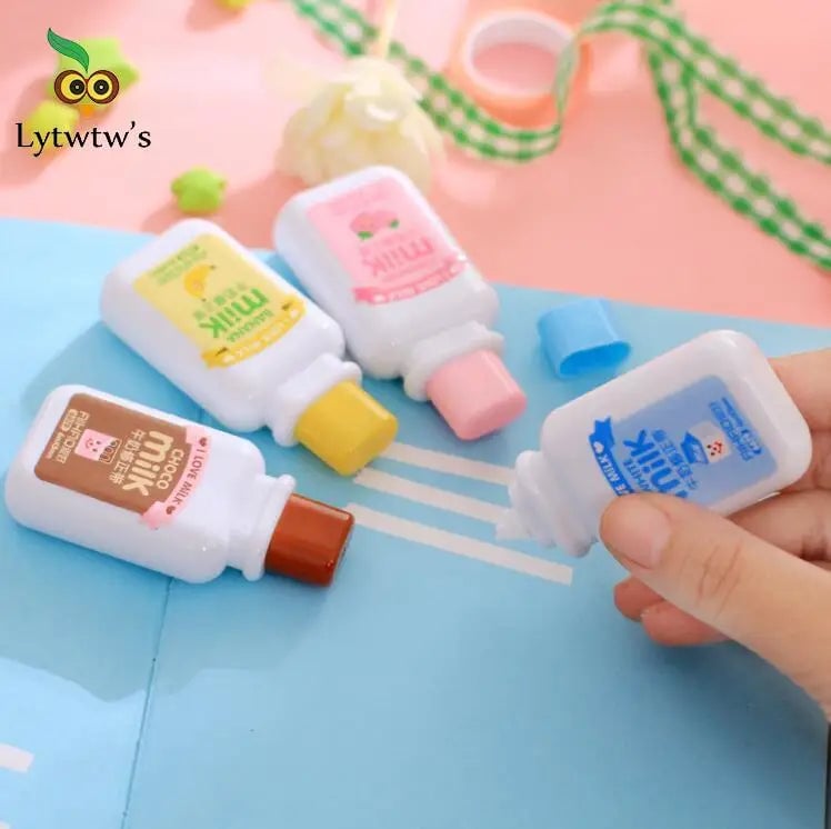 Kawaii Milk Bottle Correction Tape - Cute Cartoon Office School Supply