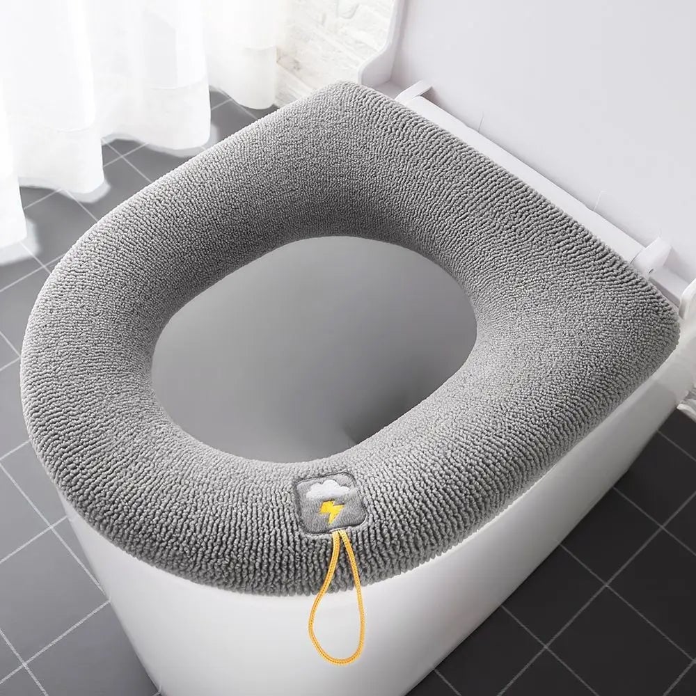 Soft Warm Pumpkin Pattern Toilet Seat Cover Cushion Universal Fit