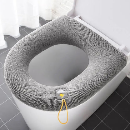 Soft Warm Pumpkin Pattern Toilet Seat Cover Cushion Universal Fit