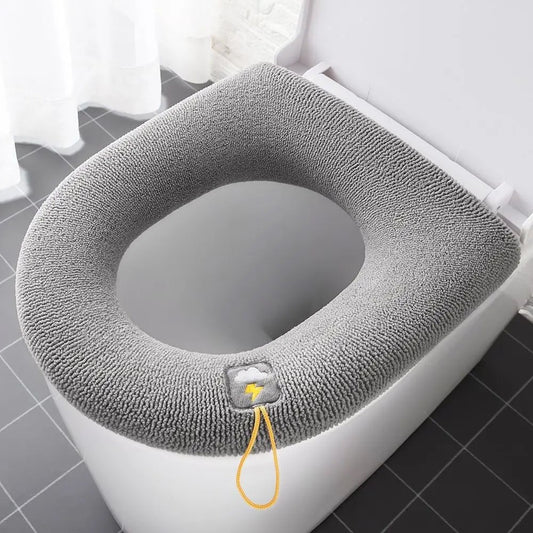 Soft Warm Pumpkin Pattern Toilet Seat Cover Cushion Universal Fit