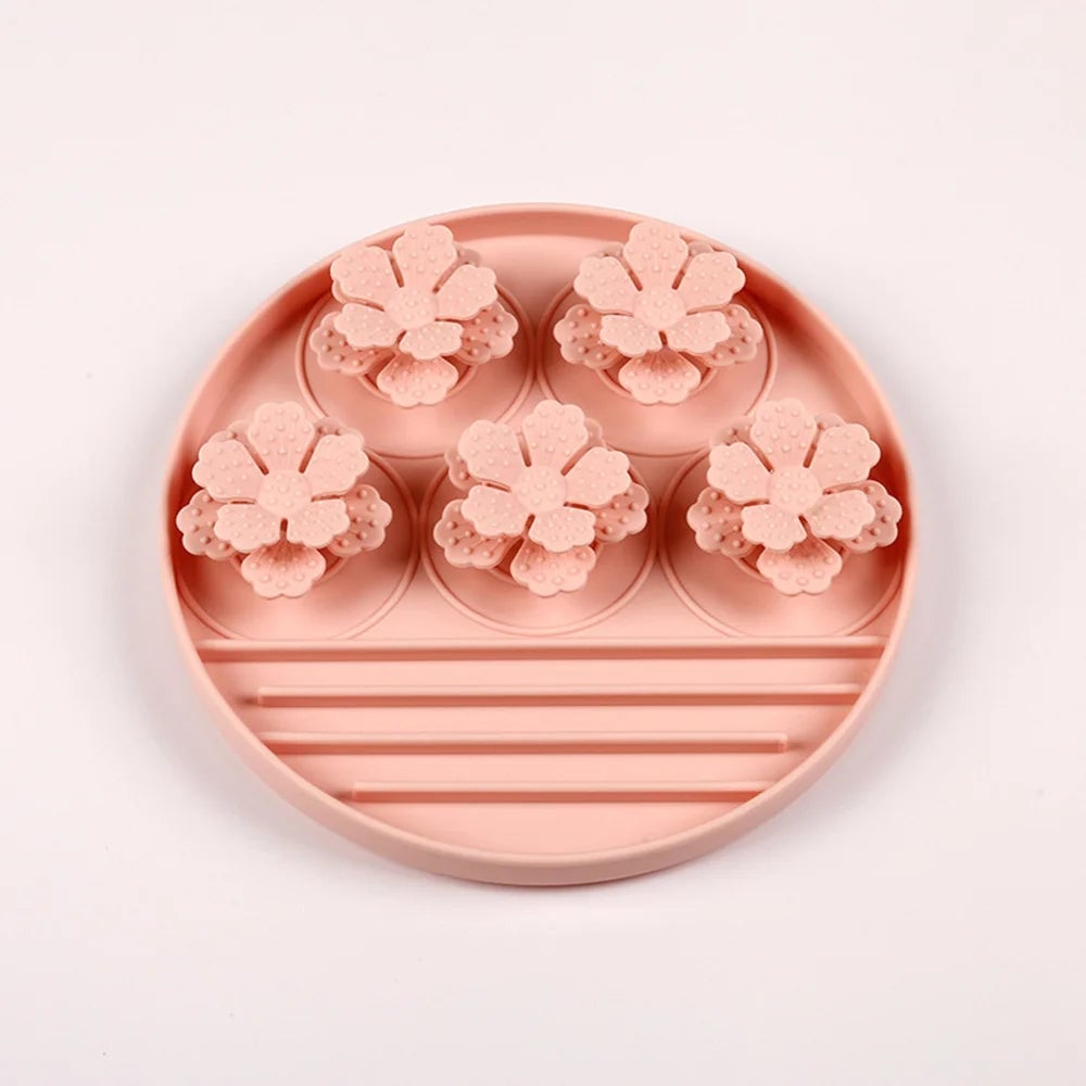 Round Silicone Pet Snuffle Mat with Suction Cup - Slow Feeder
