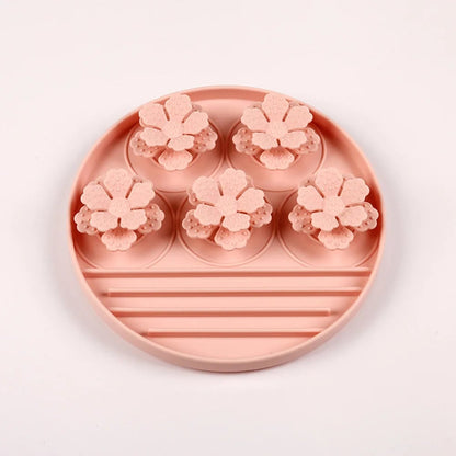Round Silicone Pet Snuffle Mat with Suction Cup - Slow Feeder