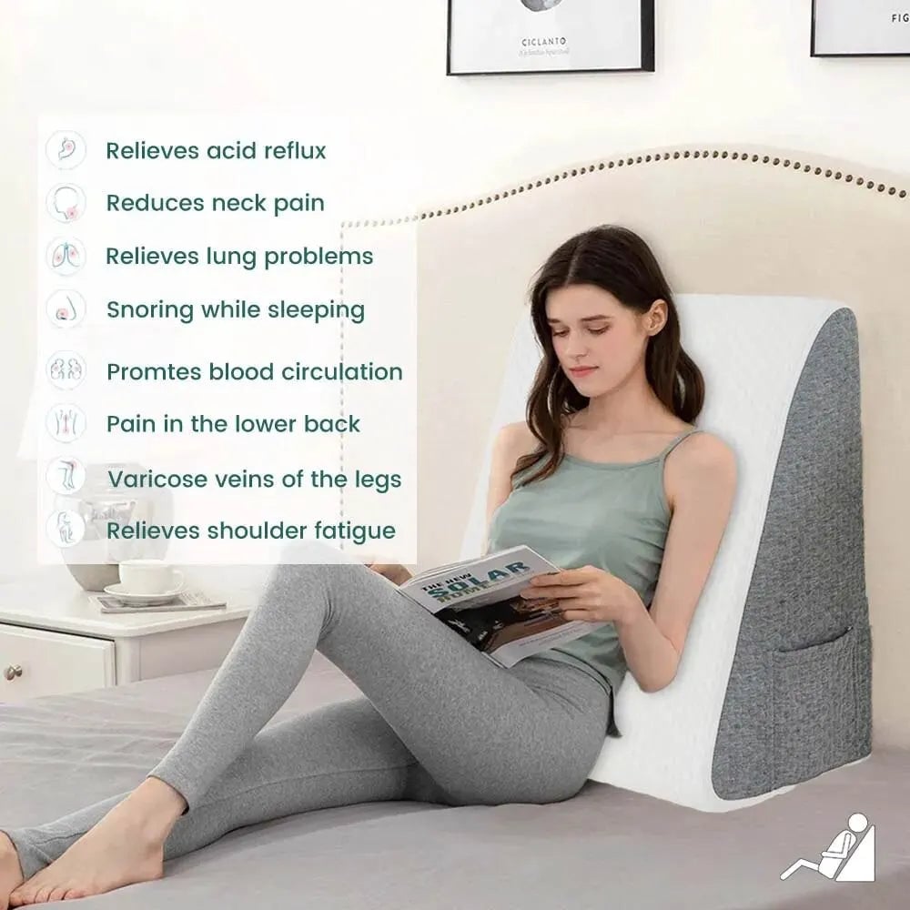 Wedge Pillow Air Layer Foam Triangle Elevated Sleep Acid Reflux