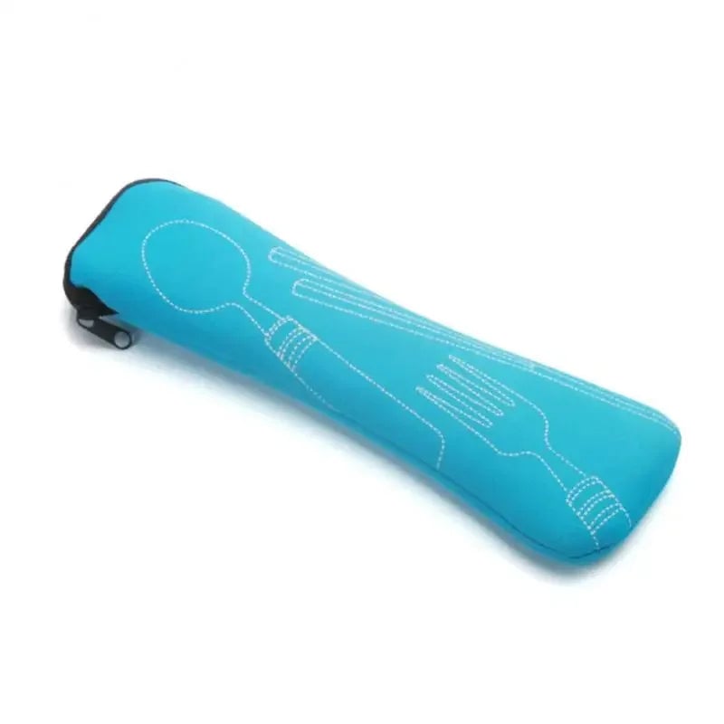 Portable Cutlery Storage Box - Travel Dinnerware Organizer Bag