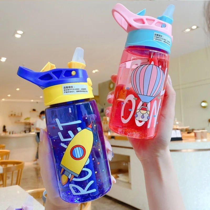 Plastic Straw Water Cup - Duckbill Spout Design for Kids & Adults
