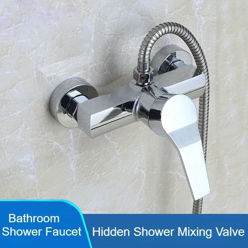 Wall Mounted Hidden Shower Faucet Hot Cold Water Mixing Valve