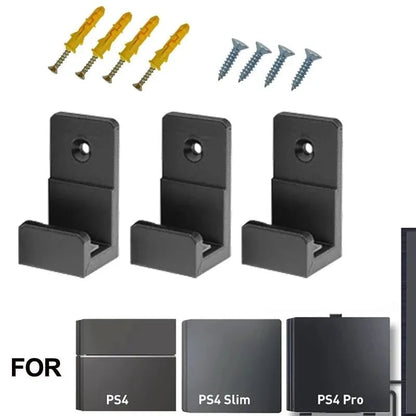 3PCS PS4 Wall Mount Bracket Set - Pro/Slim/Original Console Holder