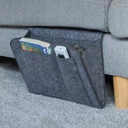 Felt Bedside Storage Caddy - Multi-Pocket Organizer for Remote TV