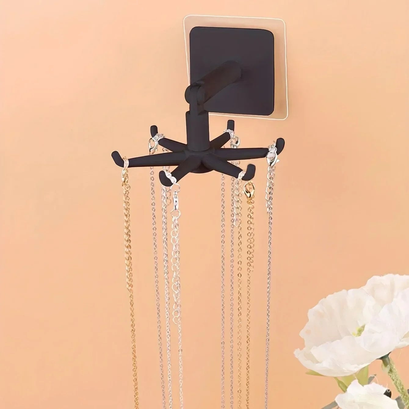 360° Rotatable Wall Mounted Kitchen Hook - 6 Claw PP Punch Free