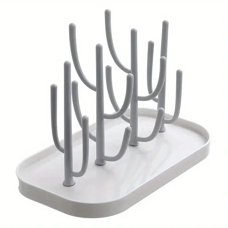 Tree Shaped Baby Bottle Drying Rack with Dust Proof Cover Holder