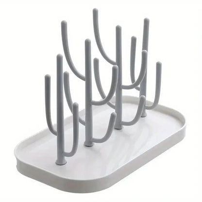 Tree Shaped Baby Bottle Drying Rack with Dust Proof Cover Holder