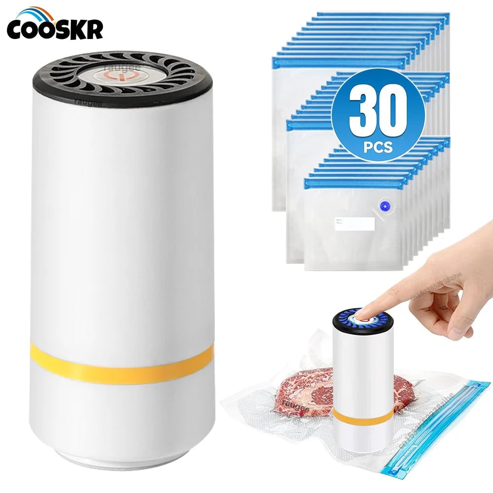 Electric Rechargeable Vacuum Sealer Pump Automatic Food Sealing