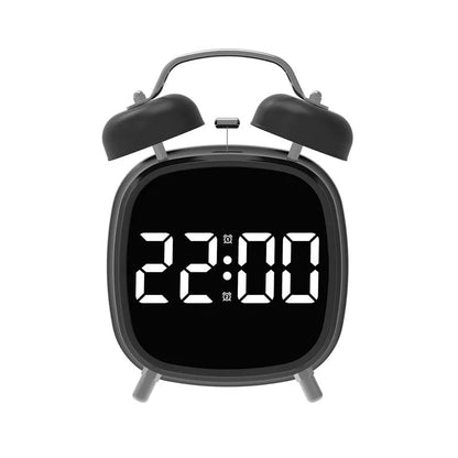 Voice Control Digital Alarm Clock Super Loud Double Bell Heavy Sleeper